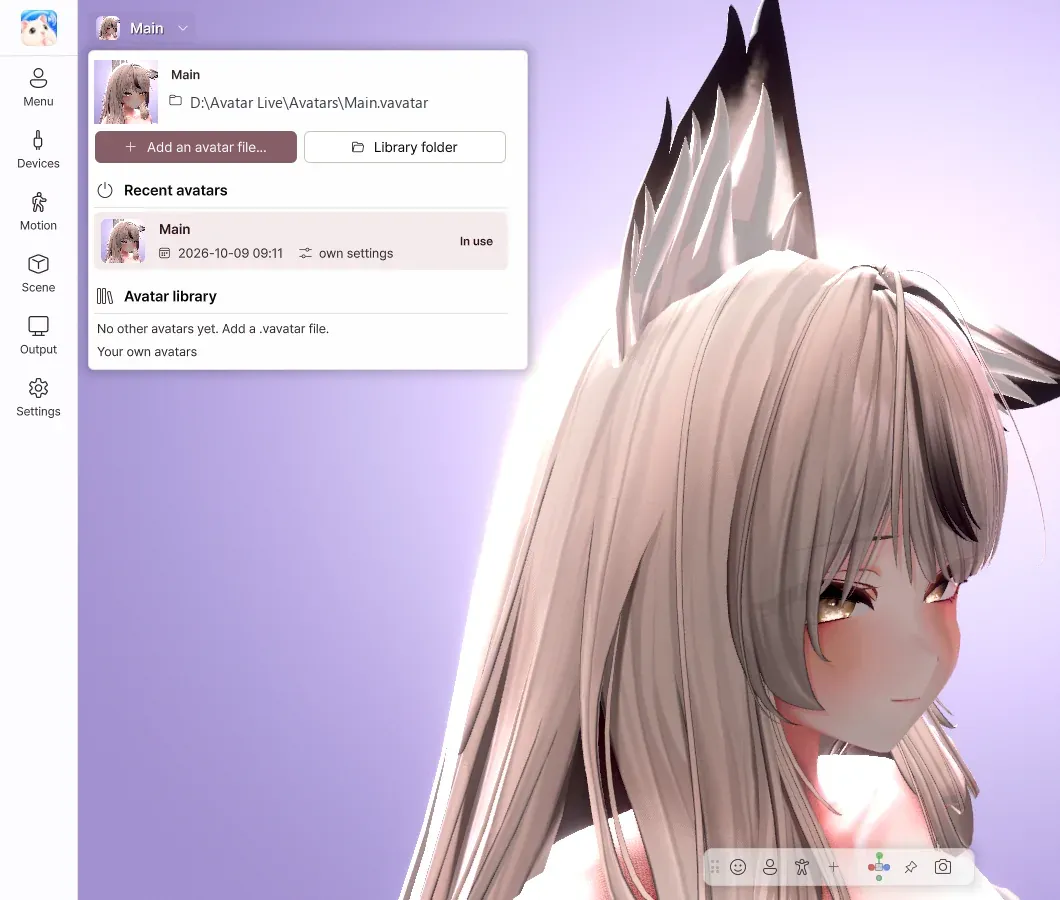 Pick an avatar and start